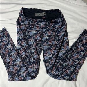 Victoria's Secret Firework Pattern Leggings - Blue and Pink